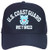 U.S. Coast Guard Retired with Seal Baseball Cap. Navy Blue. Made in USA