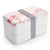 Japanese Bento Box- All-in-One Stackable Bento Lunch Box Container - Sleek and Modern Bento-Style Design Includes 2 Stackable Containers- Microwave and Dishwasher Safe- Easy Wash-Pink-