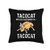 Tacocat Spelled Backwards is Taco Cat Spelled Backward is Tacocat | Love Cat and Taco Throw Pillow- 16x16- Multicolor