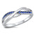 Infinity Celtic Knot Blue Simulated Sapphire Ring .925 Sterling Silver Band Size 7