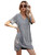 Milumia Women's Twist Knot V Neck Short Sleeve Summer Casual Knit T Shirt Dresses Grey X-Large