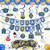 kortes 2021 Blue and Gold Graduation Decorations Kit- Congrats Grad Banner Hanging Swirls Graduations Confetti Blue and Gold Balloons for Grad Party Decorations Supplies