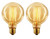 CTKcom G95 Edison Light Bulbs Vintage Filament Bulbs Globe Round (2 Pack)- Antique Incandescent Bulb 40W Equivalent Warm White Lamps E26/E27 Squirrel Cage Filament,for Loft Coffee Bar Kitchen Lights