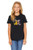 One Stop Nails 4th of July -Independence Day- Mickey with Pluto -V2- Kid's T-Shirt Black for Girls. -L- -OSD Version-