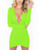 Haola Women's Deep V Neck Bodycon Dress Long Sleeve Backless Sexy Club Party Dresses Fluorescent Green L Haola Women's Deep V Neck Bodycon Dress Long Sleeve Backless Sexy Club Party Dresses Fluorescent Green L
