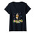 Womens Bernese Mountain Bunny Dog With Easter Eggs Basket V-Neck T-Shirt