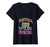 Womens Eggstra Special Principal Easter Basket With Colored Eggs V-Neck T-Shirt