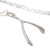 Sterling Silver Wishbone Charm Necklace- 18inch