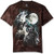 The Mountain Three Wolf Moon Adult T-Shirt- Black- Small