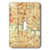 1 Gang Wall Plate Cover Decorator Switch Light Double Receptacle Outlet Vintage Map Of London Uk Section With Thames River Retro Cream Brown Orange Geography Travel Classic Unbreakable Beadboard
