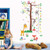 Wall Sticker Cartoon Animals Growth Chart Stickers Kids Rooms Decor DIY Owls Monkey Giraffe Tree Height Measure Decal Mural Art
