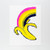 Yellow Owl Rainbow Banana - Risograph Print
