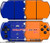 Sony PSP 3000 Decal Style Skin - Ripped Colors Blue Orange