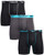 Reebok Men's Underwear - Performance Microfiber Boxer Briefs -3 Pack- -Black/Grey- Small-