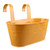Happyyami Orange Metal Bucket Hanging Flower Planter Pots with Detachable Hook Metal Planters Bucket Cup for Deck Railing Fence Balcony Garden Patio Home Plant Holder