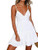 Womens V-Neck Spaghetti Strap Bowknot Backless Sleeveless Lace Mini Swing Skater Dress Short Dresses -White- S- Womens V-Neck Spaghetti Strap Bowknot Backless Sleeveless Lace Mini Swing Skater Dress Short Dresses -White- S-