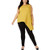 Alfani Womens Plus Asymmetrical Ribbed Pullover Top- Gold Sun- 2X