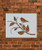 Bird on Branch Stencil Template - Reusable Stencil - INNOVO Stencils