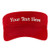 Custom Visor Hat Embroider Your Own Text Customized Adjustable Fit Men Women Visor Cap -Red-