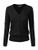 Design by Olivia Women's Classic Button Down Long Sleeve V-Neck Soft Knit Sweater Cardigan Black XL