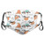 Comfortable Funny Mask-Sloth-Pattern with Hand Drawn Sloths on Branches Laziness Mood Words Fun-Blue Orange-Printed Facial Decorations For Adult