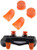 Thumb Stick Caps Grips and L2 R2 Buttons Trigger Extenders Replacement for PS4 Controller Blue -Orange-