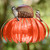 Sensation Coneflower Bird Feeder- Coneflower Standing Bird Feeder- Anti-Squirrel Bird Feeder-Outside Sensation Pink Bird Feeder-Outside Rust Resistant Garden Art Metal Bird Feeder -as Shown- Orange-