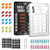 Linkstyle 12 Way Fuse Box with Terminals- Blade Fuse Block with LED Indicator- 12 Circuits Fuse Box Holder with Negative Bus for 10V 12V 32V Automotive Car Boat Marine SUV Motor Homes Yacht