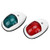 Marine Navigation Light- 2Pcs Signal Lamp Red Green LED Waterproof Boat Navigation Light DC12V 3W-white-