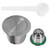 Refillable Reusable Coffee Capsule-Food-Grade Stainless Steel Refillable Capsules Reusable Pods with Spoon and Lids Compatible for Nespresso Machine