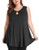 MONNURO Women's Plus Size Sleeveless Keyhole Summer Sexy Shirts Casual Loose Flowy Swing Tunic Tank Tops-Black-2X-