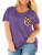 Womens Tops Plus Size Plain Tshirts Short Sleeve Summer Blouse Tunics Purple-26W