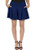 Stretch is Comfort Womens Flowy Skort with Pockets Navy Blue 3X