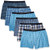 Hanes Ultimate Men's Tagless Boxer with Exposed Waistband  Multiple Packs Available- Assorted 6-Pack- Medium