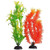 AquaTop Plastic Freshwater Aquarium Plants- 2-Pack Multi-Colored- Orange  and  Green- 10inch tall
