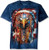 The Mountain mens Native Patriot Eagle T Shirt- Blue- Large US