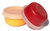 Set of 2 Tupperware Smidgets Tiny Treasure Mini Bowls in Tangerine Orange and Brick Red