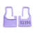 Purple Padlock Seal Clothes Hang Tag TAS Luggage Plastic Lables -100pcs-