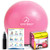 ProBody Pilates Exercise Ball - Professional Grade Anti-Burst Fitness- Balance Ball for Yoga- Birthing- Stability Gym Workout Training and Physical Therapy - Work Out Guide Included -Pink- 65cm-