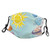 Teens Dust Washable Reusable Filter and Mouth Warm Windproof Cotton Face Cute Cartoon Sun And Planets Of Solar System Fun Celestial Chart Baby Kids Nursery Picture Theme