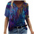 Tops for Women Summer Tees Casual Elegant Floral Printed Short Sleeve V-Neck T-Shirt Loose Shirt Basic Tunic Blouse