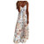 siilsaa Dresses for Women Casual Summer Sexy Sleeveless Floral Print V Neck Long Maxi Dress Party Dress Beach Sundress White