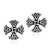 Celtic Knot Cross Pattee .925 Sterling Silver Stud Earrings