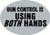 Knockout 618.1H 'Gun Control is Using Both Hands' Hitch Cover