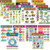 Educational Posters for Toddlers Learning Charts for Preschoolers Learning Poster for Preschool Kindergarten Classroom Decorations Homeschool Supplies Teach Fruits- Vegetables Five Senses -18 Pack-