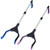 Dzxouui 2-Pack Foldable Grabber Reacher Tool- Pick Up Stick for Store Shelves- Lightweight Extra Long Handy Trash Claw Grabber- 32'' Trash Picker Grabber Tool for Elderly -Blue and Purple-