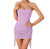 Floerns Women's Drawstring Side Sleeveless Rib Knit Bodycon Cami Mini Dress Lilac Purple S