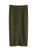 SheIn Women's Basic Plain Stretchy Ribbed Knit Split Full Length Skirt Army Green Large
