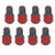 HONJIE Indicator Lights AC/DC 12V, Red LED, Flush Panel Mount 7/8" 22mm-8Pcs