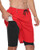 FEDTOSING Men's 2 in 1 Workout Running Shorts Quick Dry Gym Athletic Training Shorts with Phone Pocket -Red S-